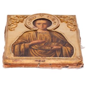 Russian icon of Saint Panteleimon by I.Sazikov — image 4