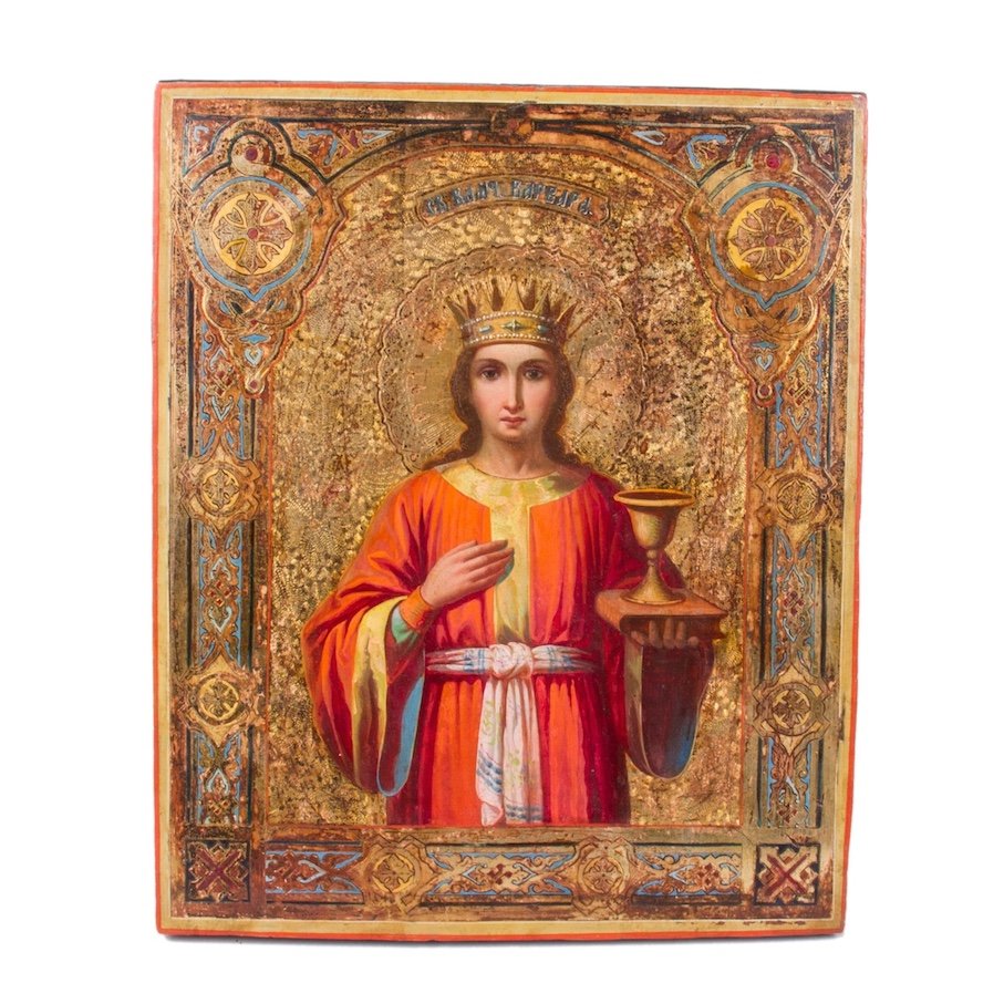 Russian Icon of Saint Varvara — image 1