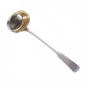 Russian silver ladle with coat of arms. L.Nast. — image 1