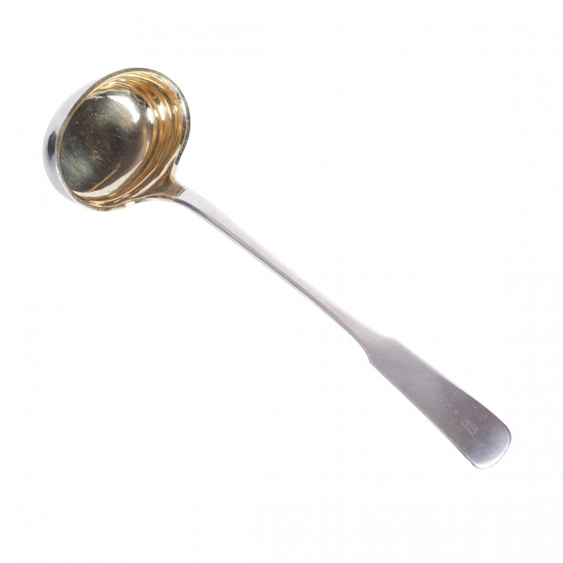 Russian silver ladle with coat of arms. L.Nast. — image 1