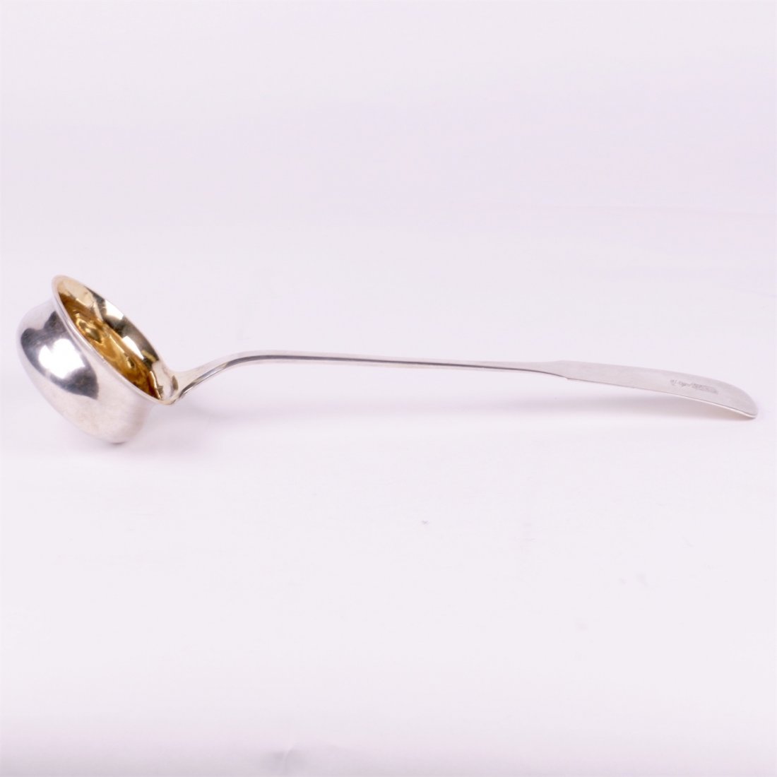 Russian silver ladle with coat of arms. L.Nast. — image 3