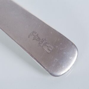 Russian silver ladle with coat of arms. L.Nast. — image 4