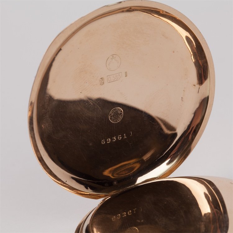 Gold pocket watch "I.W.C". — image 4
