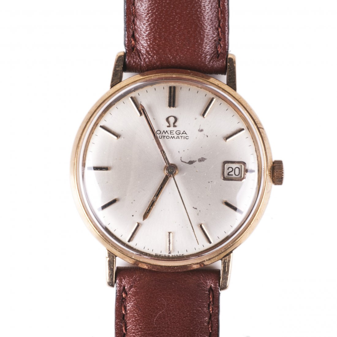 Omega 18K gold automatic wristwatch with calendar — image 1