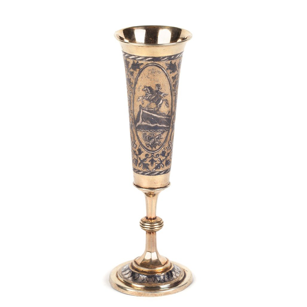 Pokal with depiction of Peter the Great. Moscow, 1838. — image 1