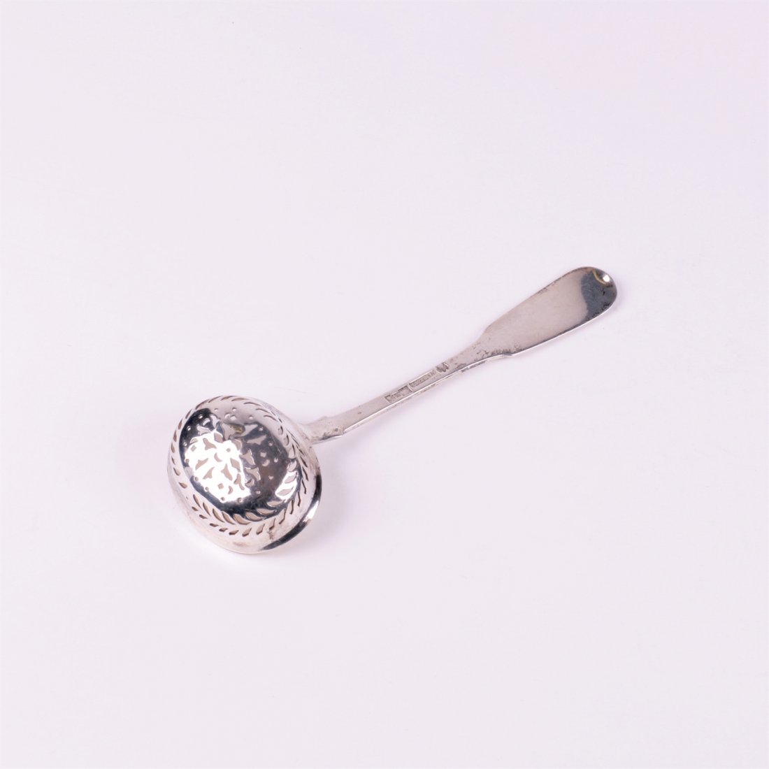 Russian silver table strainer. I. Sazikov workshop. — image 2