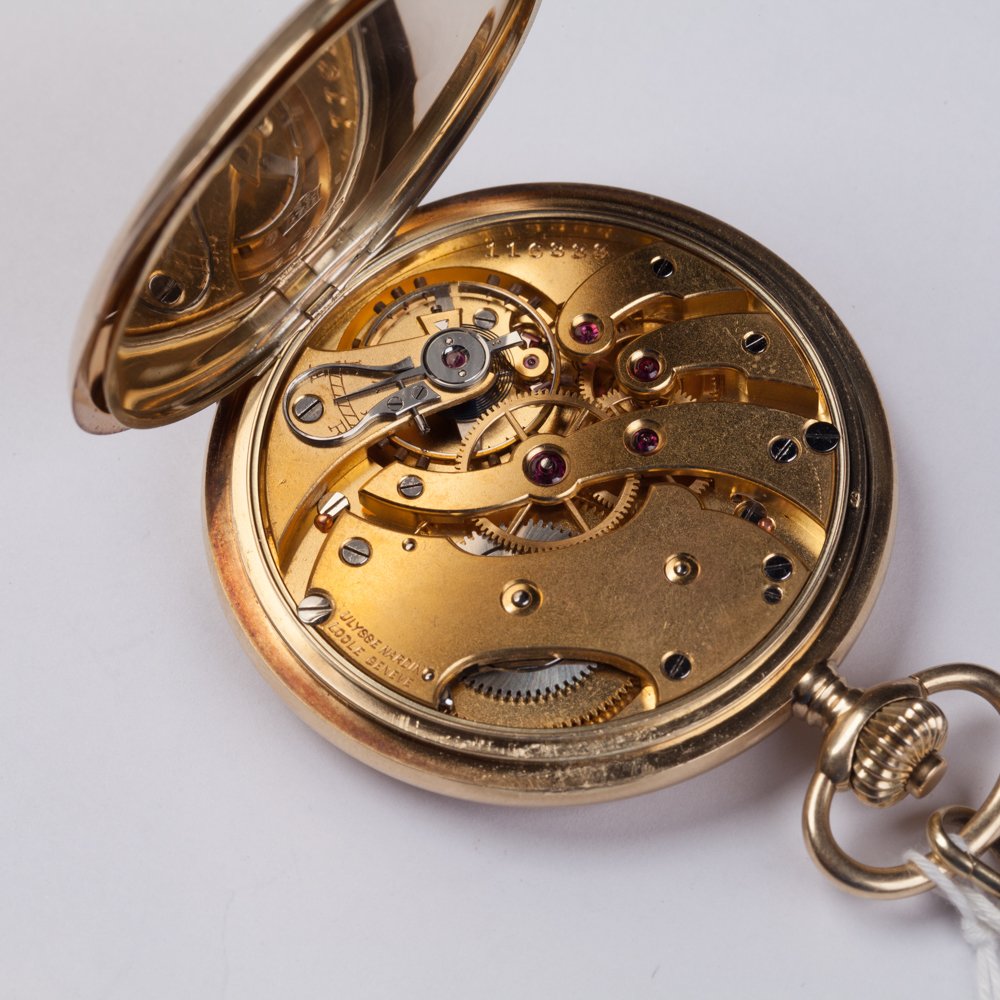 14K gold pocket watch."Ulysse Nardin". — image 8