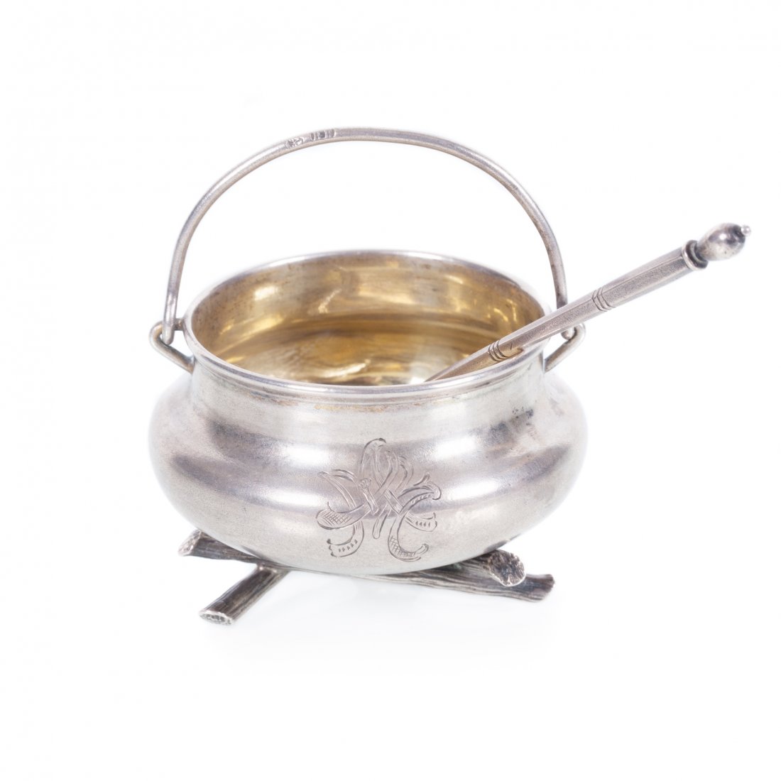Russian salt cellar in the shape of hiking pot. — image 1