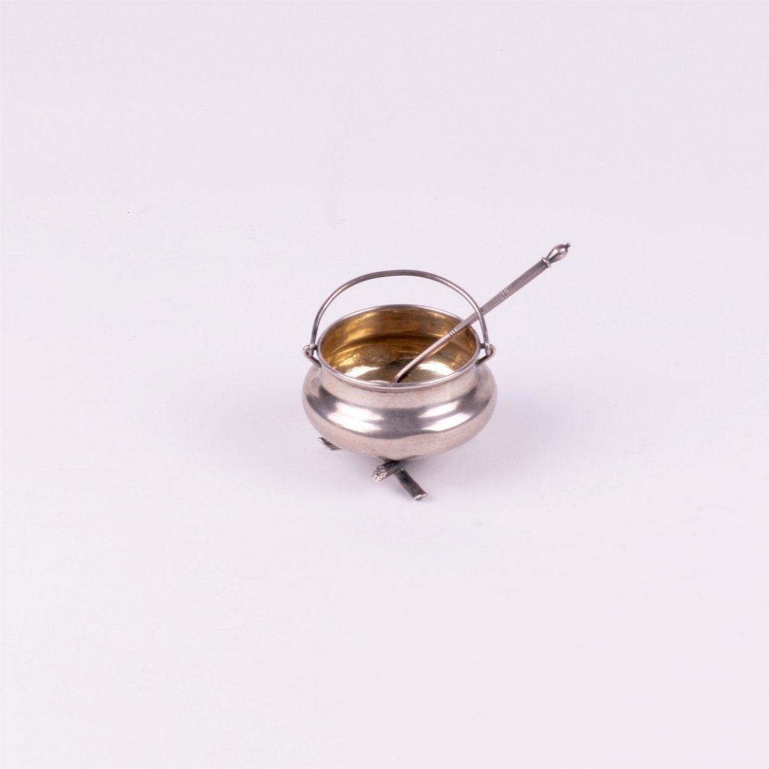Russian salt cellar in the shape of hiking pot. — image 2