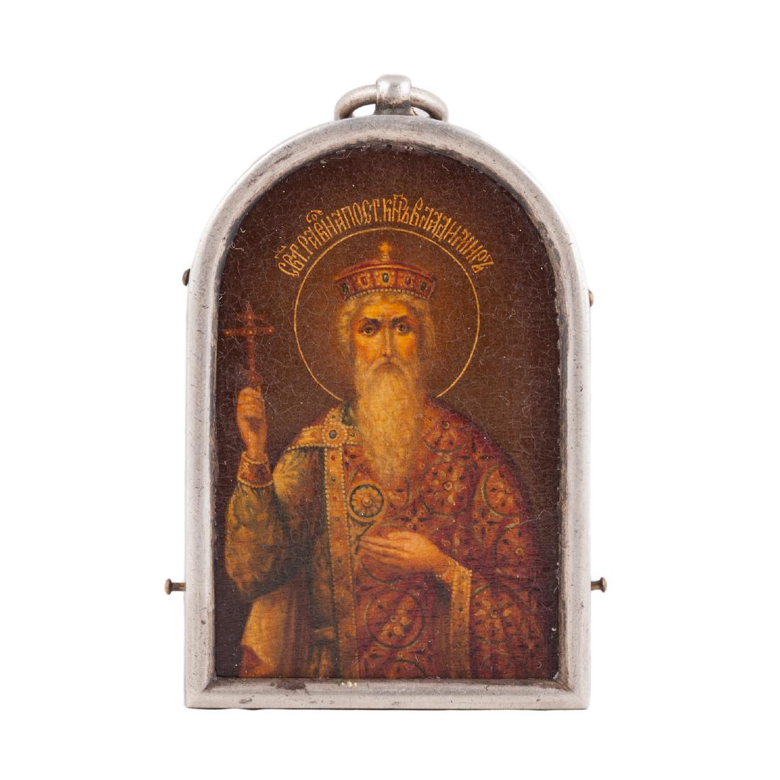 Russian travel icon of Saint Duke Vladimir — image 1