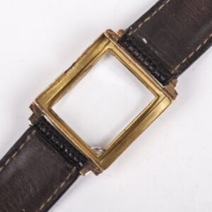 18K gold men's wristwatch on a leather strap — image 6