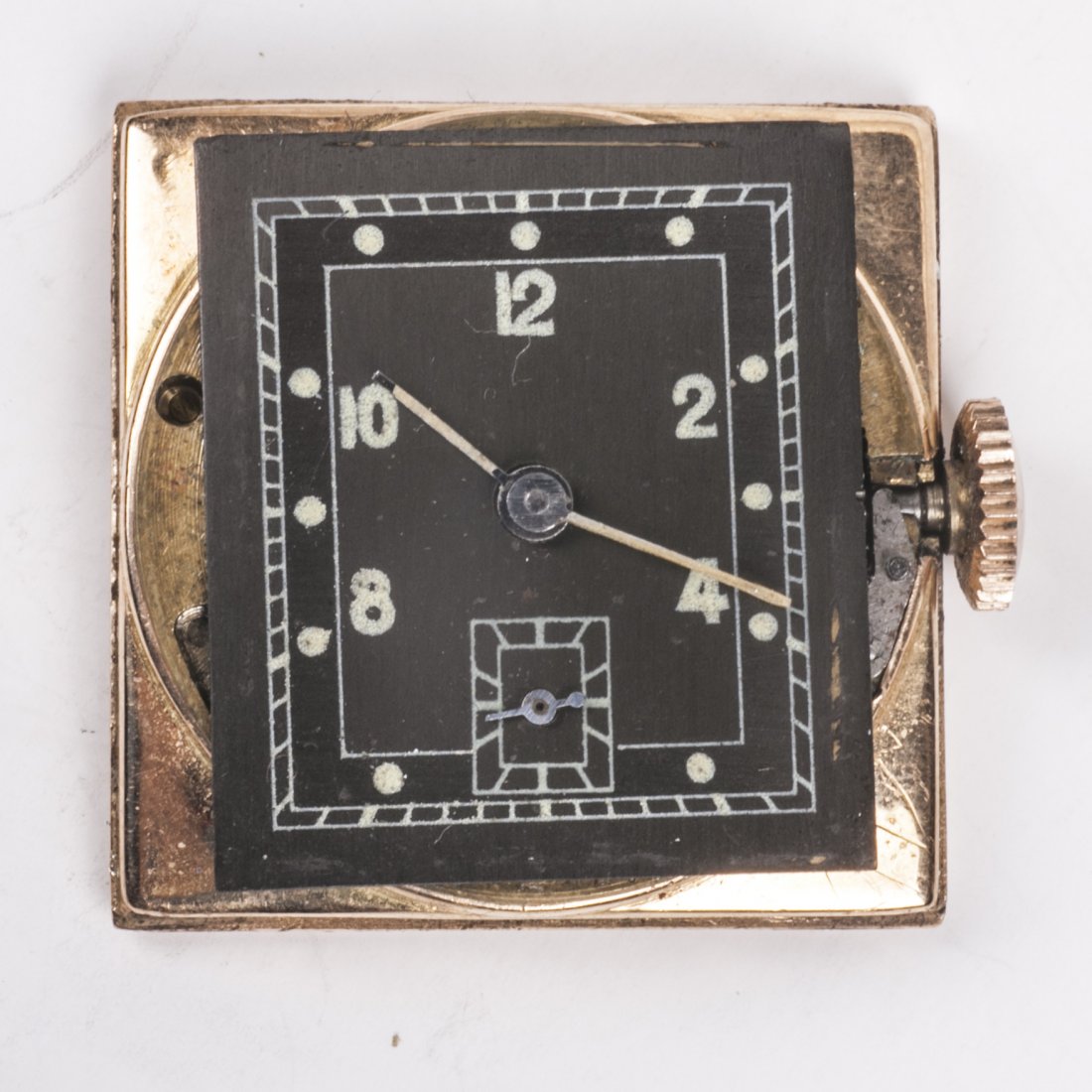 18K gold men's wristwatch on a leather strap — image 7