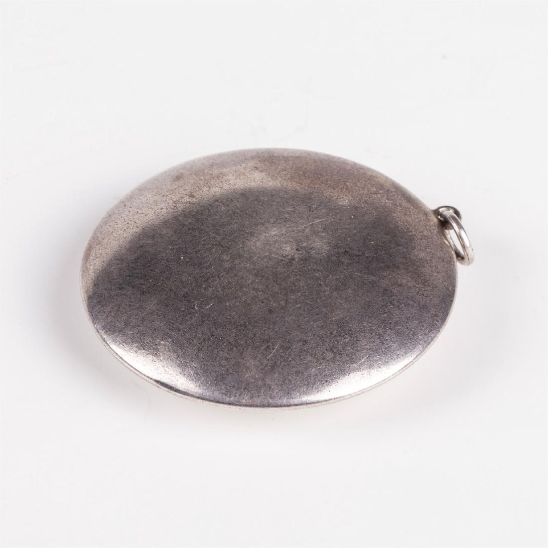 Russian engraved silver and guilloche enamel powder box — image 2
