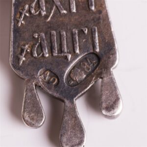 Russian silver and cloisonne enamel wearable cross — image 3