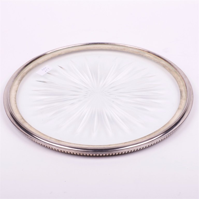 Tray. Glass, silver. French. — image 3