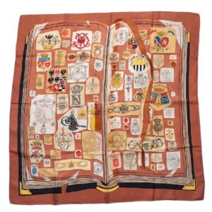 Hermes "Chiffres et monogrammes" silk scarf. 1962 — image 1