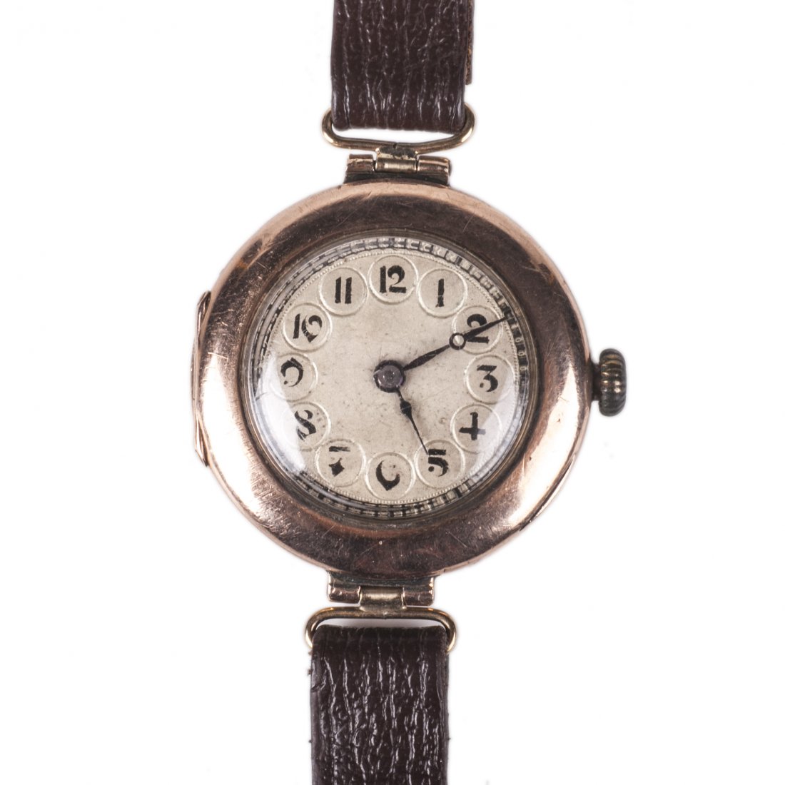 "Rolex" 18K gold mechanical men's wristwatch — image 1