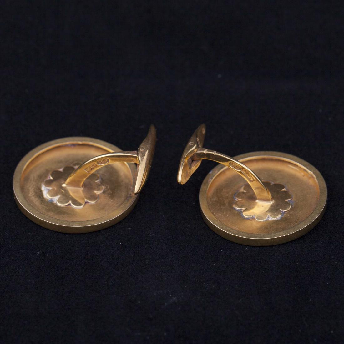 Russian gold and enamel cufflinks of nobel Redrikov — image 3