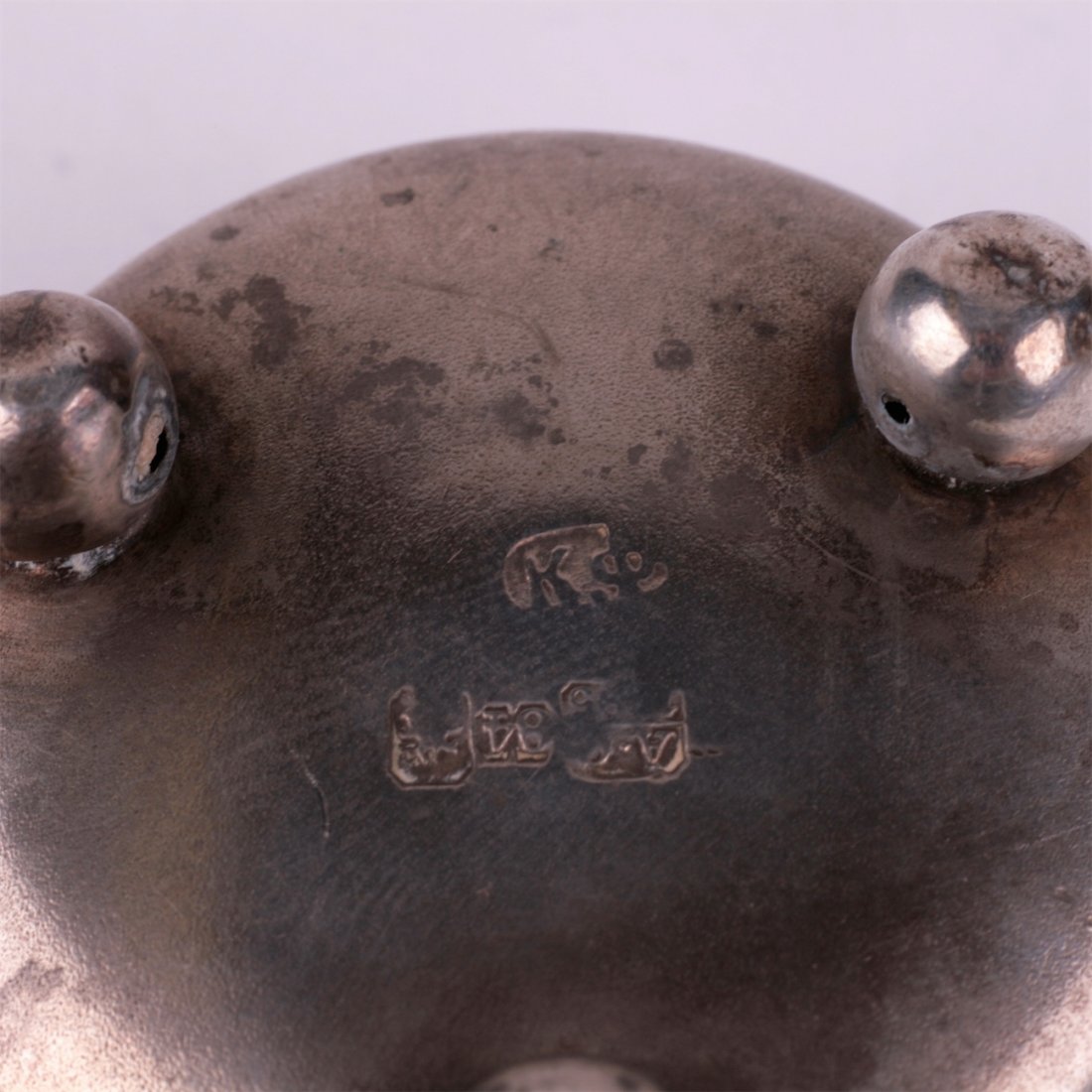 Russian salt cellar on feet. Faberge workshop. — image 5