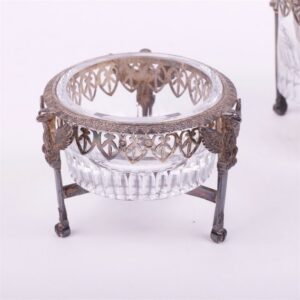 Set of 4 pieces. Tray, 2 saltcellars and mustard. — image 2