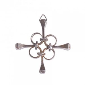 Unusual cross made from cast iron wrought nails — image 1