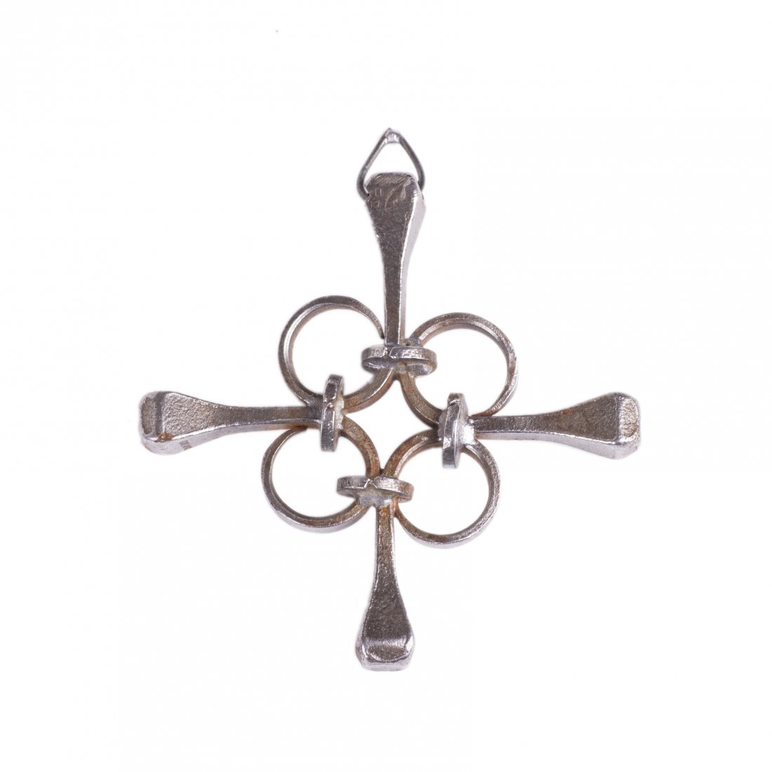 Unusual cross made from cast iron wrought nails — image 1