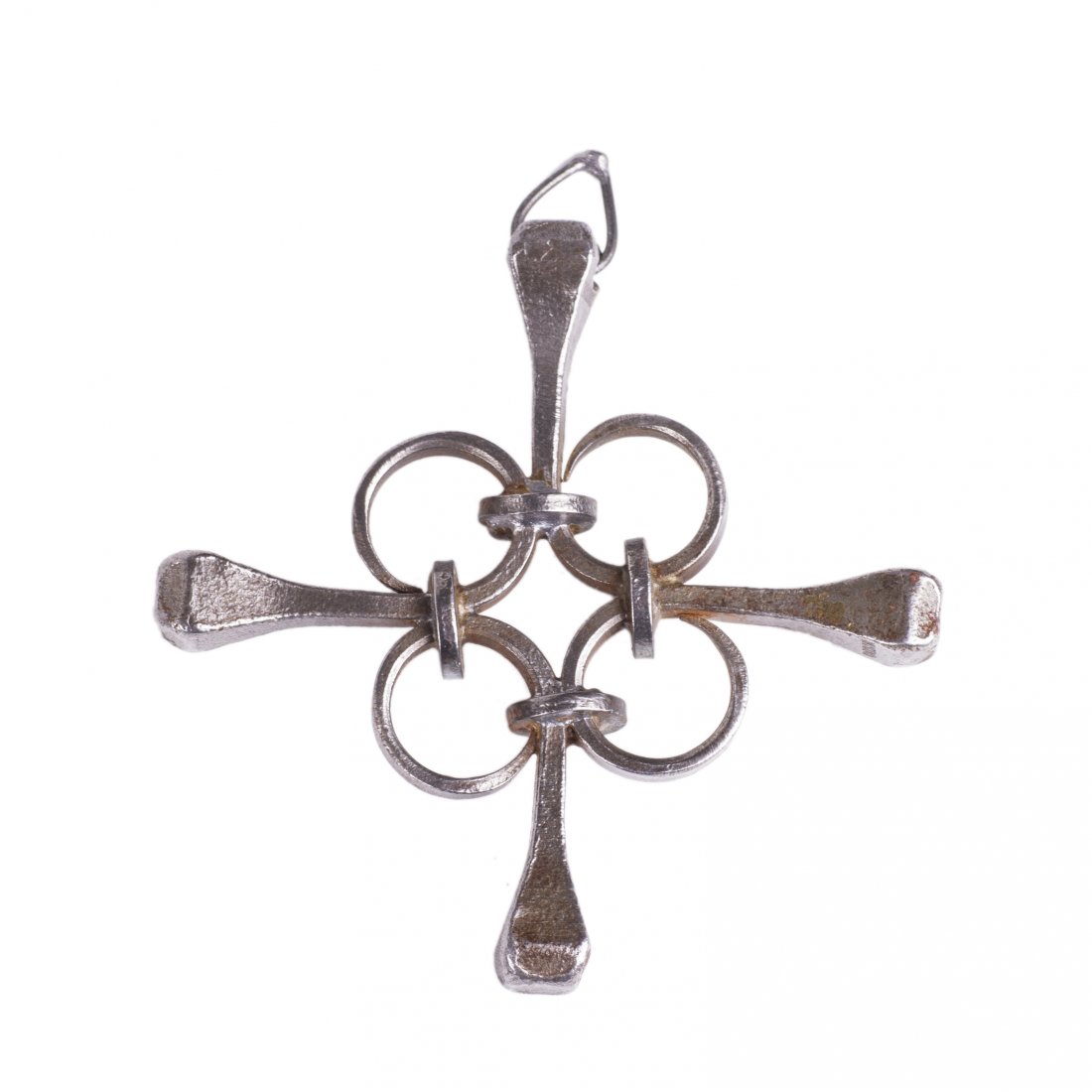Unusual cross made from cast iron wrought nails — image 2
