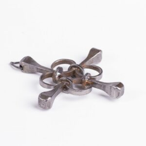 Unusual cross made from cast iron wrought nails — image 3