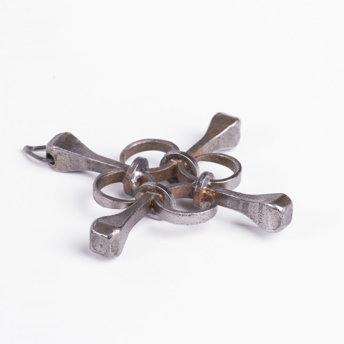 Unusual cross made from cast iron wrought nails — image 3