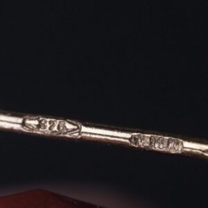 Antique gold, 9k earrings with corrals. — image 3