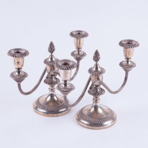 Pair of solid silver candlesticks. — image 1