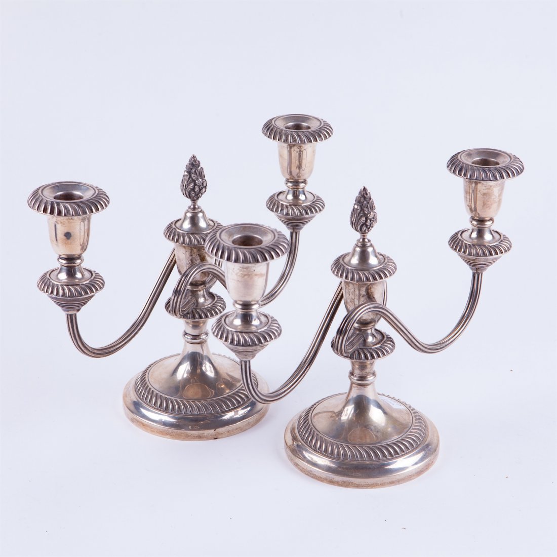 Pair of solid silver candlesticks. — image 1