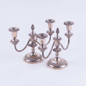 Pair of solid silver candlesticks. — image 2