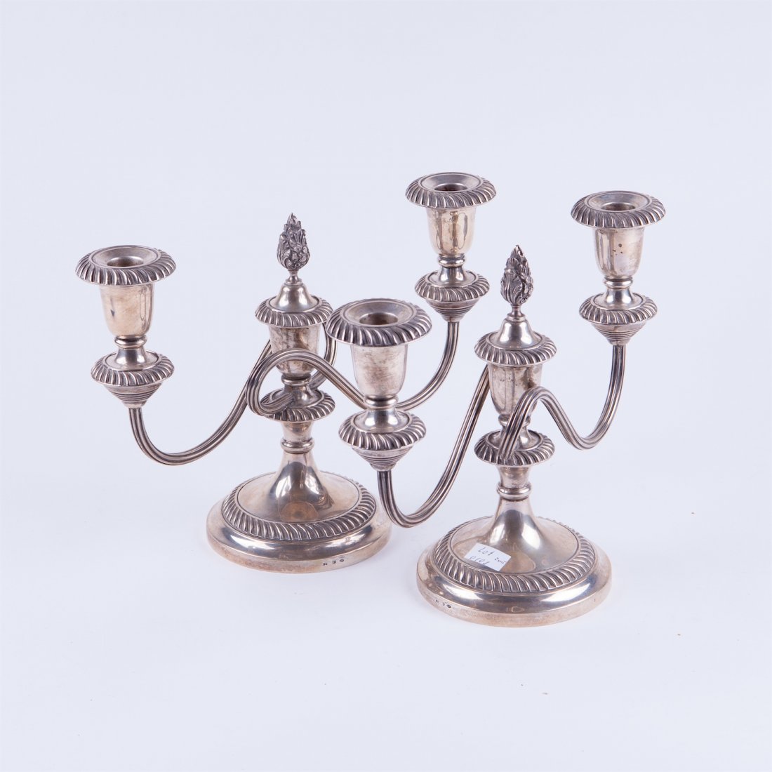 Pair of solid silver candlesticks. — image 2