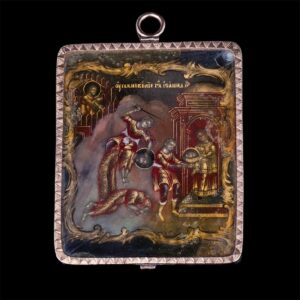Russian Icon beheading of St.John the Baptist — image 1