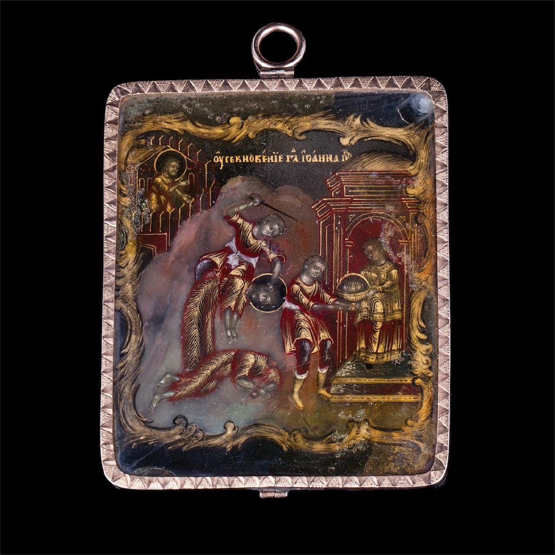 Russian Icon beheading of St.John the Baptist — image 1