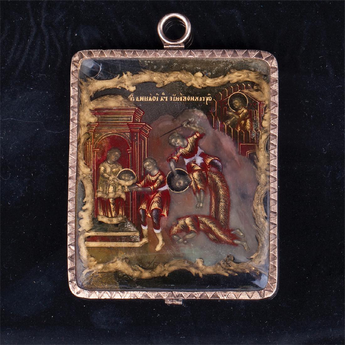 Russian Icon beheading of St.John the Baptist — image 2