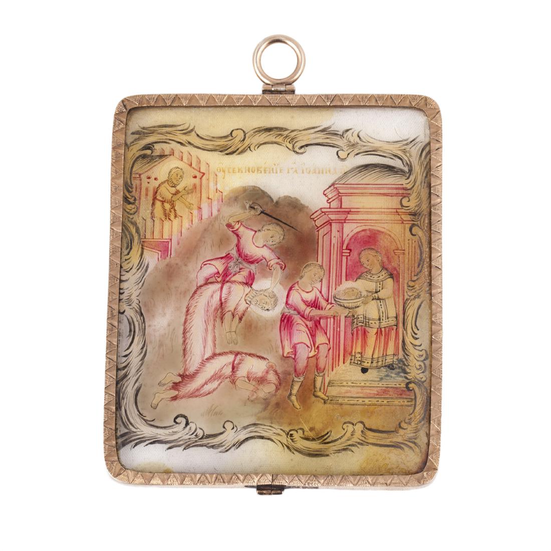 Russian Icon beheading of St.John the Baptist — image 5