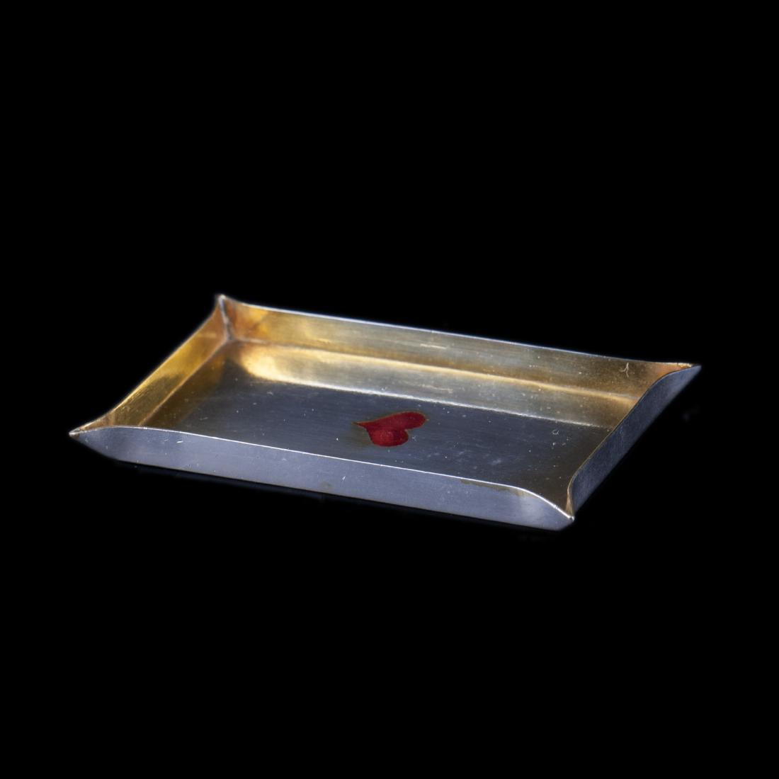 Russian silver and enamel playing cards trays for poker — image 3