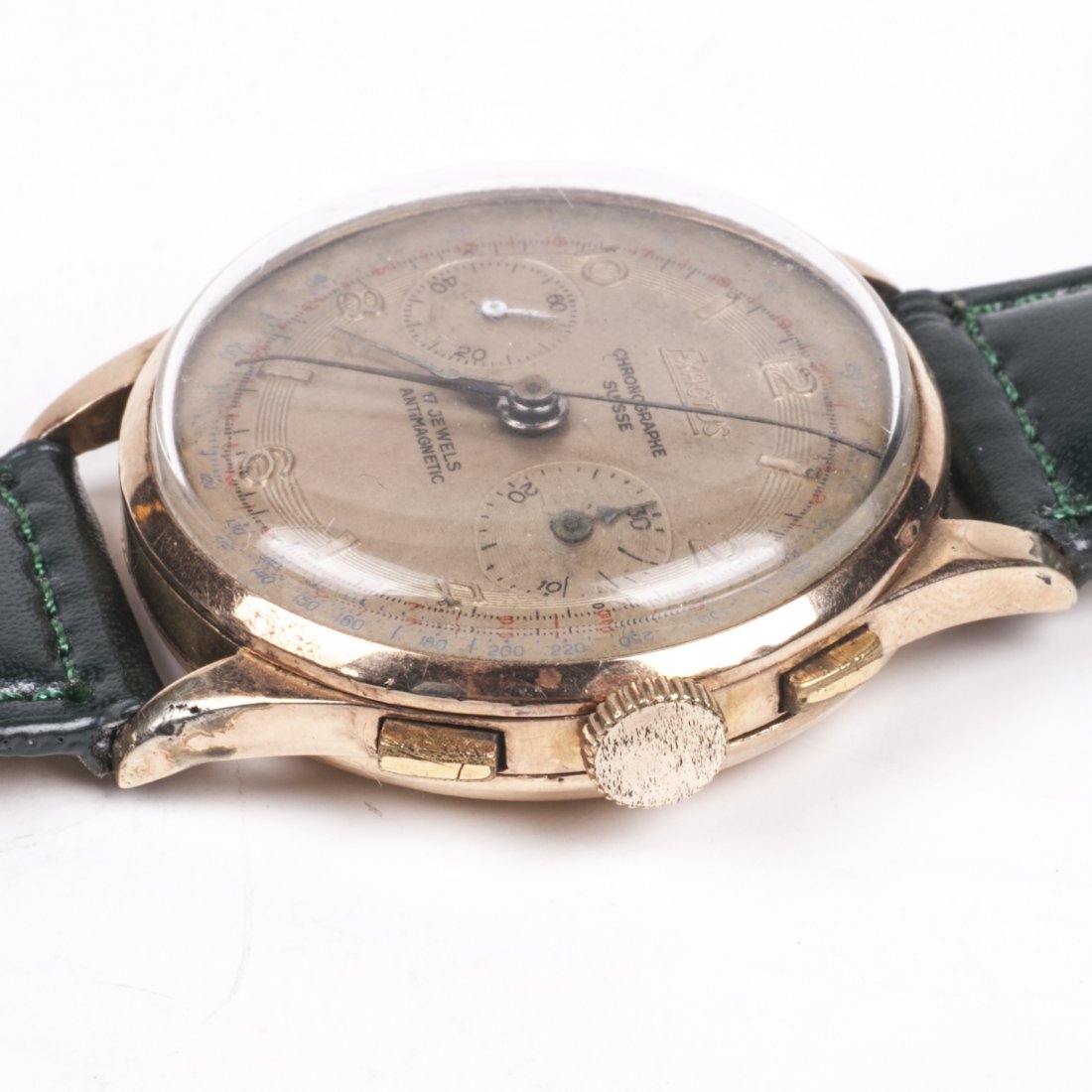 "Exactus" 18K gold chronograph men's wristwatch — image 5