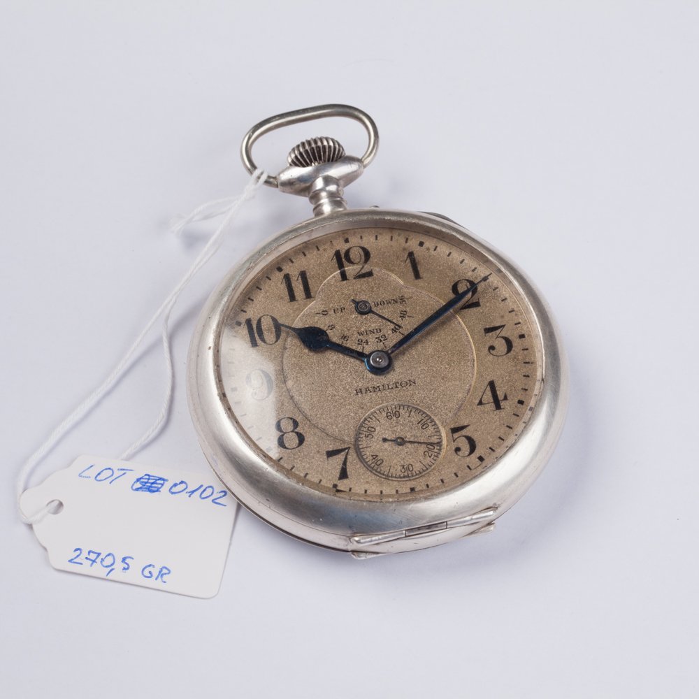 Hamilton Silver pocket watch. — image 2