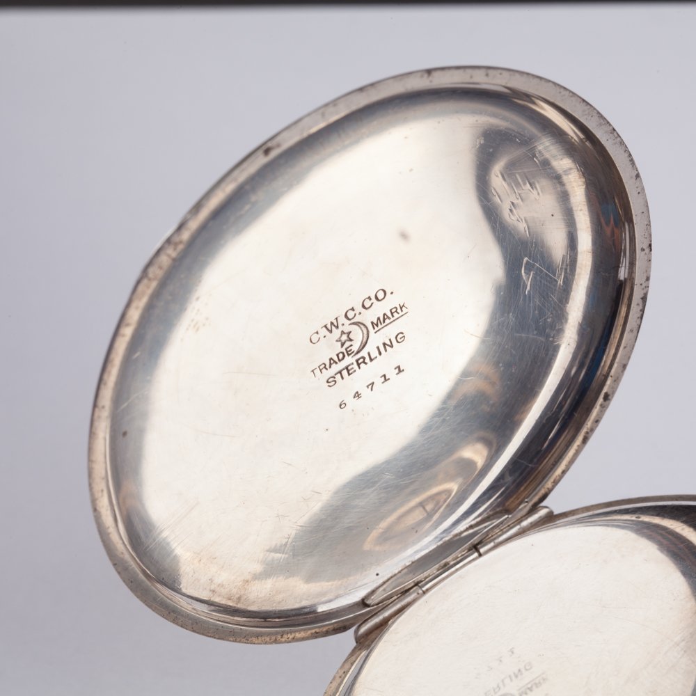 Hamilton Silver pocket watch. — image 6