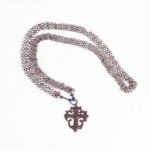 Russian bronze wearable cross on chain — image 3