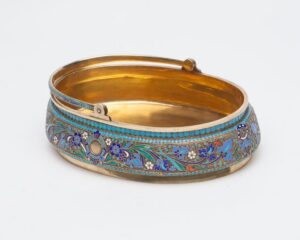 Russian enamel handled bowl — image 1