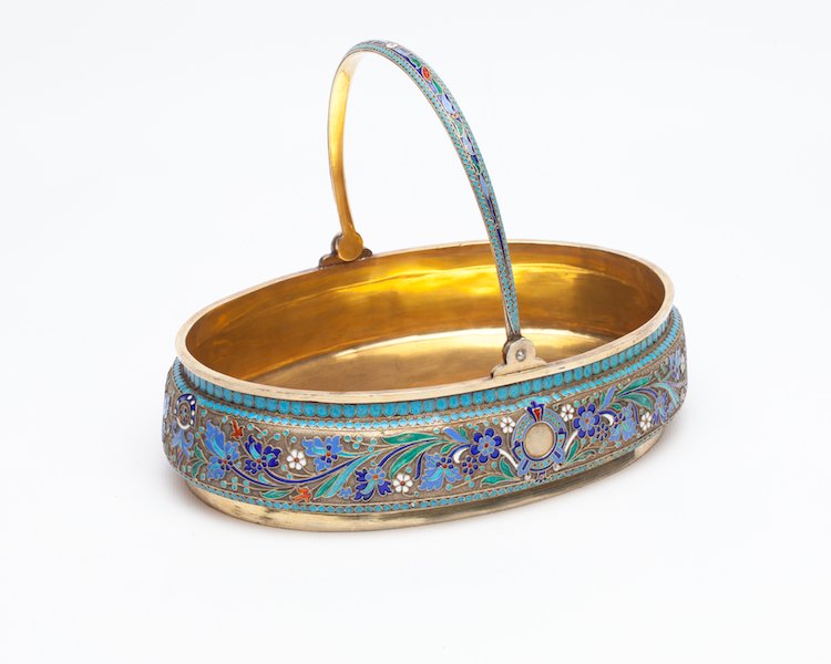 Russian enamel handled bowl — image 2