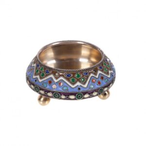 Russian silver salt cellar. 11th Artel. — image 1