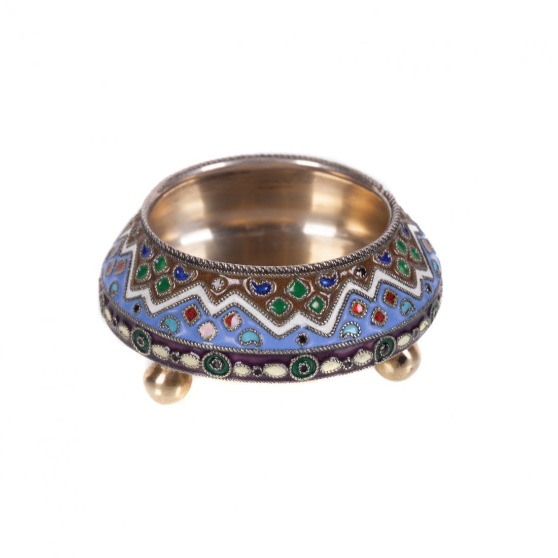 Russian silver salt cellar. 11th Artel. — image 1