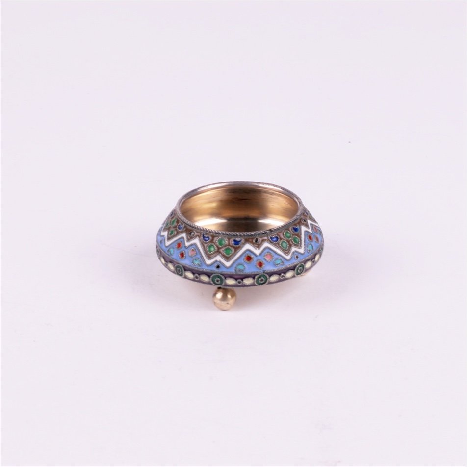 Russian silver salt cellar. 11th Artel. — image 2