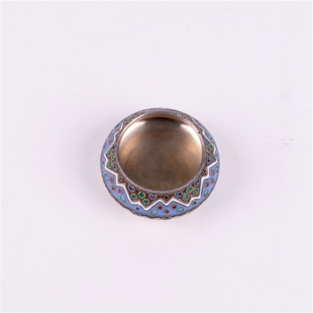 Russian silver salt cellar. 11th Artel. — image 3