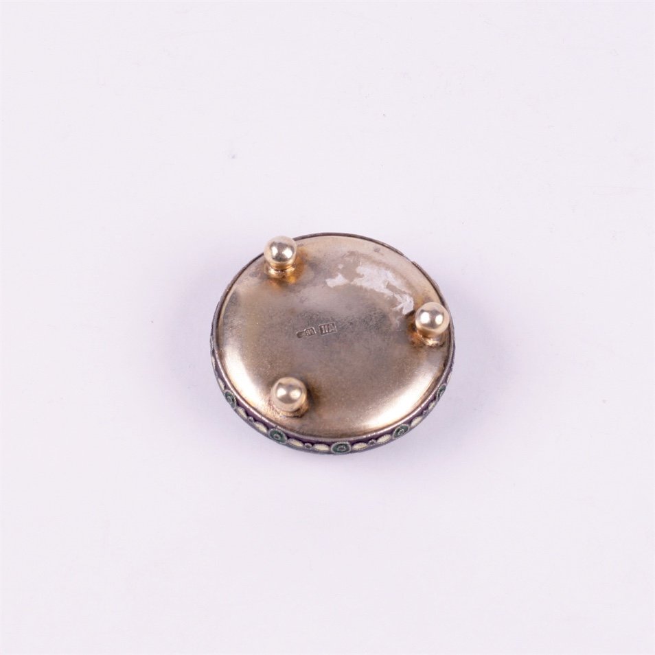 Russian silver salt cellar. 11th Artel. — image 4